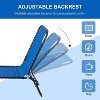 77.5'' Folding Chaise Lounge with 4-Position Reclining Back, Breathable Mesh Seat Dark Blue - 4 of 4