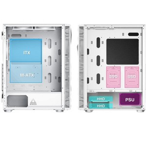 Montech X3 Mesh White ATX Mid-Tower PC Gaming Case with RGB Fans - 1 of 4
