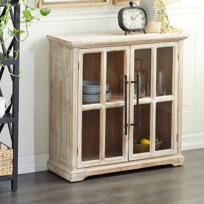 Pacific Stackable Cabinet With Sliding Glass Doors Off White - Buylateral :  Target