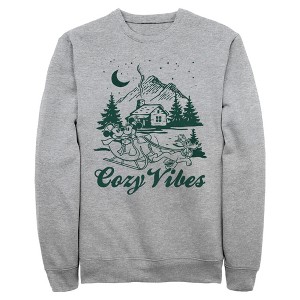 Mens Mickey & Friends Cozy Vibes Cabin Sweatshirt - 1 of 4