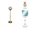 Glass & Metal Pillar Candle Holder - Elegant Gold Aluminum Taper Stand - Glam Design for Home, Office, Bedroom, Living Room - 3 of 4