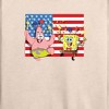 Women's - SpongeBob SquarePants - Patrick Sparkers Flag Lightweight French Terry Wide Neck Long Sleeve Shirt - 2 of 4