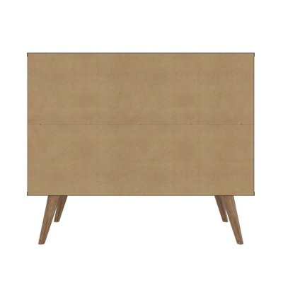 Amber Blue and Natural Eucalyptus Wood Buffet Sideboard