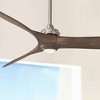 60" Minka Aire Modern Indoor Ceiling Fan with LED Light Remote Control Brushed Nickel Ash Maple for Living Room Kitchen Bedroom - 2 of 4