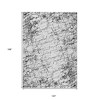 Black White And Gray Abstract Washable Indoor Outdoor Area Rug - 3 of 4