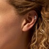 Pure Collection by Ross-Simons 0.10 ct. t.w. Diamond Leaf Flat-Back Ear Climbers in Sterling Silver - 4 of 4