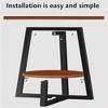 2-Tier Round Side Table with Storage Shelf, Wood and Metal Frame Side Table for Living Room & Bedroom, Small Round End Tables for Small Spaces - 3 of 4