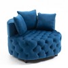 Elegant and Comfortable Velvet Accent Chair, Skin-Friendly, Ergonomic Design, Leisure Sofa Barrel Chair for Living Room, Small Spaces - Armless - 3 of 4