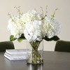 Uttermost Anastasia Hydrangea Centerpiece-Cream Blooms with Natural Foliage in Glass - 2 of 4