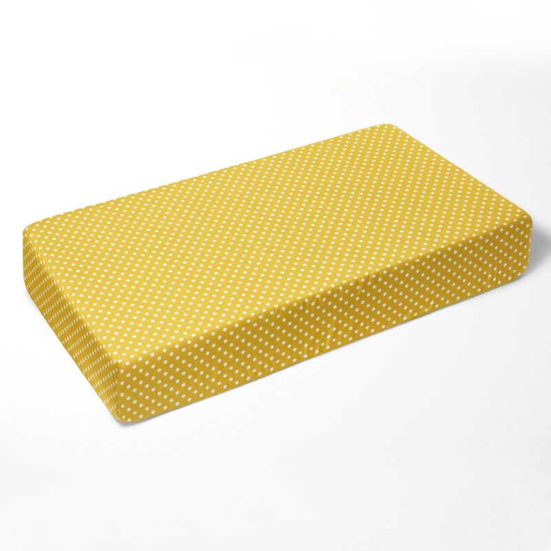 Bacati - Dots Stripes Gray Yellow 3 pc Crib Bedding Set, 4 of 7
