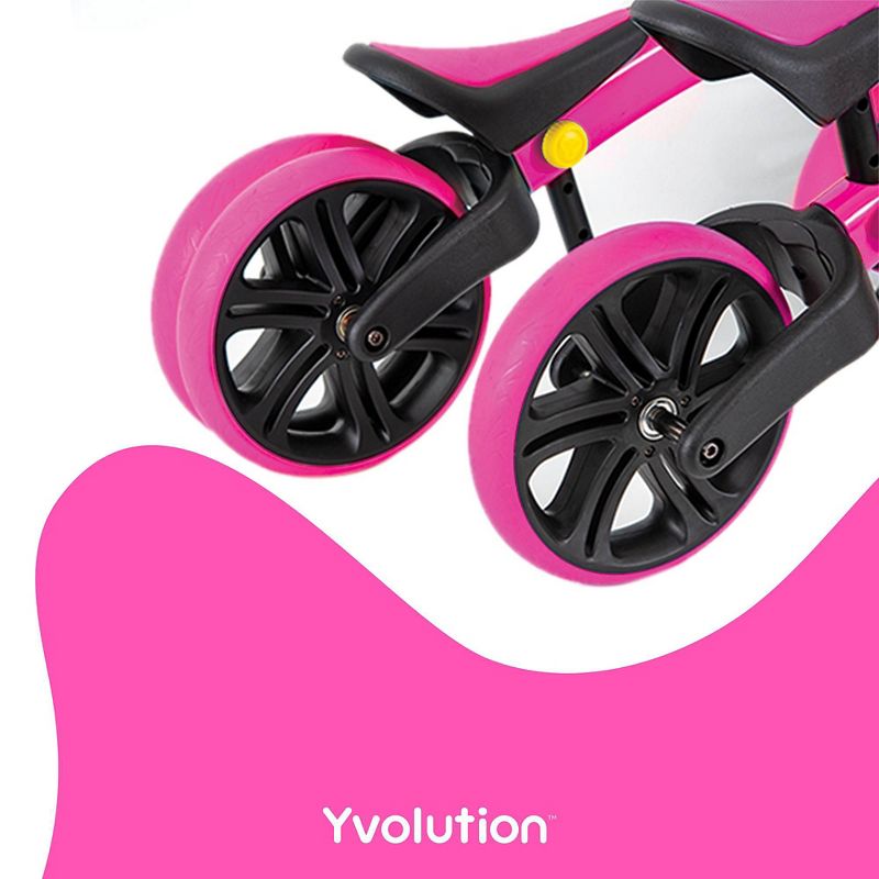Yvolution Y Velo Junior 9'' Kids' Balance Bike with Dual Rear Wheels, 6 of 11