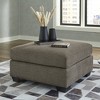Signature Design by Ashley Contemporary Mahoney Oversized Accent Ottoman, Chocolate - 2 of 4