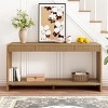 Modern 3-Drawer Console Table with Open Shelf,59" Entryway Storage Table with Rounded Edges for Hallway or Behind Sofa-Baofuwish - 2 of 4