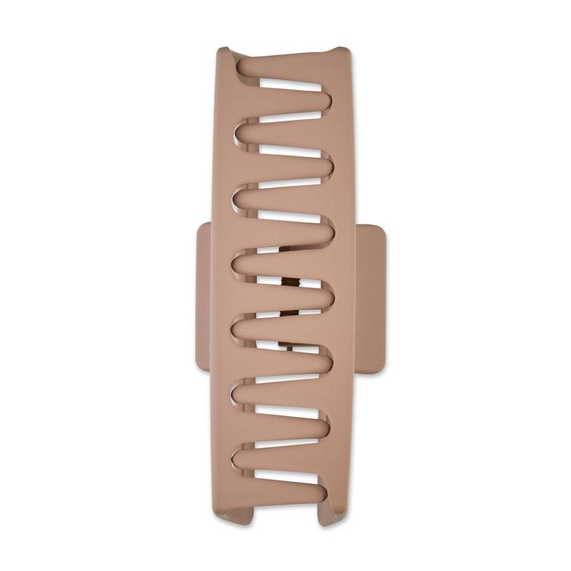 sc&#252;nci Recycled Large Open Rectangle Claw Clip - Matte Beige - Thick Hair, 5 of 10