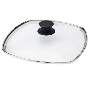 Cuisinel Square Glass Lid for Grill Pans – 10.5", Fits Lodge, Oven Safe, Fully Assembled, Universal Cover for Skillets & Stainless Cookware. - 1 of 4