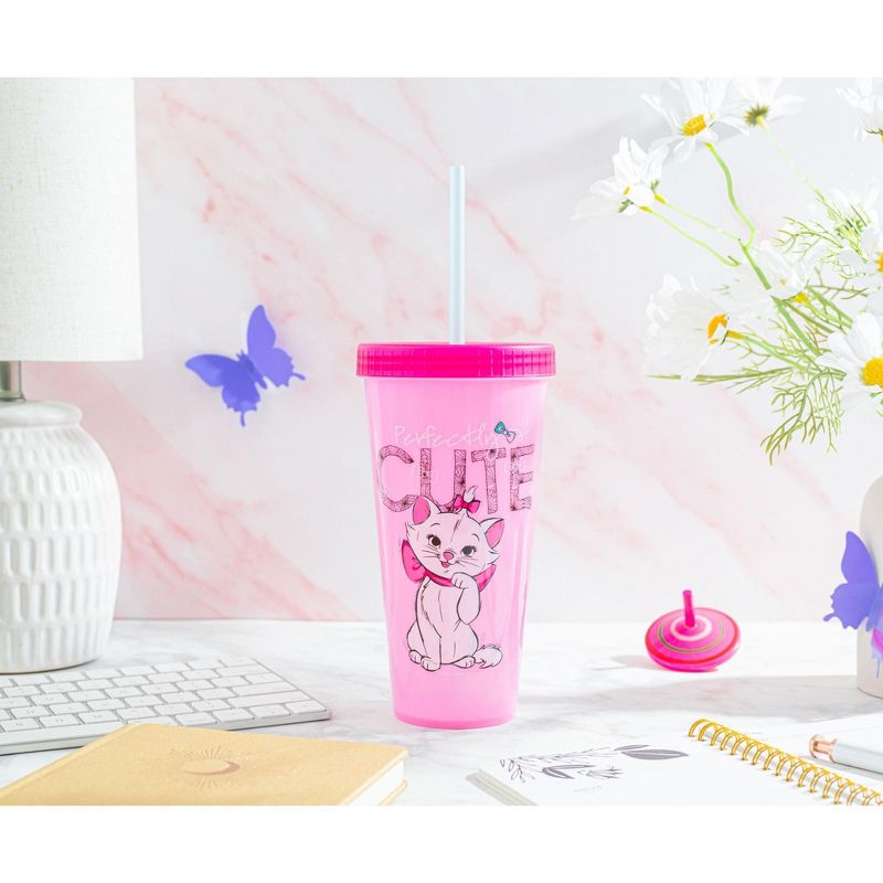Silver Buffalo Disney The Aristocats Marie Color-Changing Plastic Tumbler | Holds 24 Ounces, 3 of 7