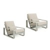 Modern Aluminum Outdoor Patio Lounge Chair,Indoor Chaise Lounge with Cushion for Living Room,Garden Loungers for Backyard-Coolbibila - 2 of 4