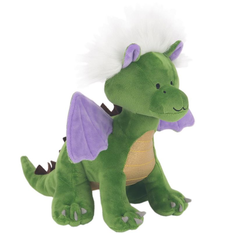 Lambs & Ivy Dragon Plush Green/Purple Stuffed Animal Toy - Gus, 2 of 5