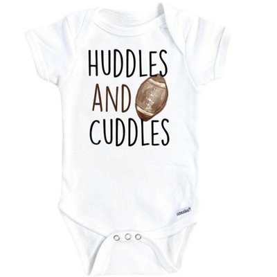 Football Cuddles Onesie® Baby Boy Girl Clothes Infant Bodysuit Funny Cute Newborn GS1