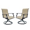 Swivel Dining Chairs Set of 2, Outdoor Swivel Breathable Textilene Patio Chairs Lawn Chairs for Front Porch Backyard Deck - 3 of 4