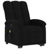 vidaXL Electric Stand up Massage Recliner - Black Fabric Power Lift Armchair with Vibration, Adjustable Footrest/Backrest - 3 of 4