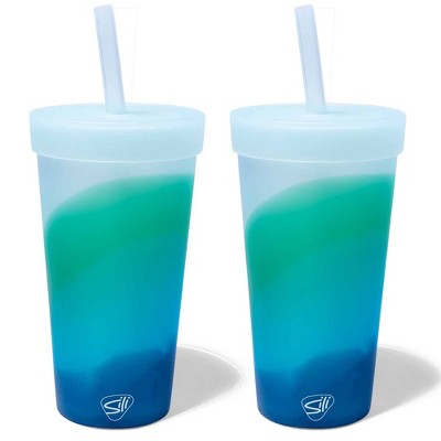 Silipint: Silicone 22oz Straw Tumblers, 2 Pack Mountain Air