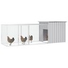 vidaXL Chicken Cage Gray 118.1 in.x35.8 in.x39.4 in. Galvanized Steel - 2 of 4