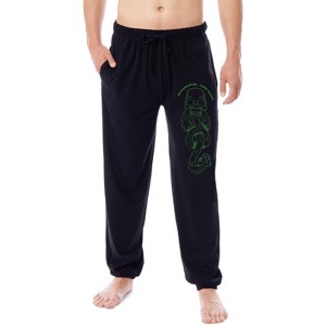 Harry Potter Mens' Death Eaters Dark Mark Sleep Jogger Pajama Pants Black - 1 of 3