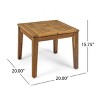 Outdoor Wooden Console Table,Solid Acacia Entryway or Sofa Table with 20" Square Slatted Top for Patio or Living Room-Maison Boucle - 4 of 4