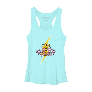 Women's Design By Humans Mom is My Super Hero Lightning Bolt By BlackBerry55 Racerback Tank Top - 1 of 2