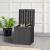 MAYEERTY 50 Gallon Large Capacity Outdoor Deck Box for Patio Furniture Cushions, Pillow with Wheels, Black - 2 of 4
