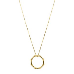 Adornia 14k Gold Plated Bamboo Ring Necklace - 1 of 2