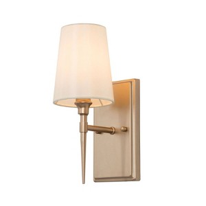 LNC Trend Gold and White Fabric Transitonal Wall Lights,1 Light/2 Light/ 3 Light/4 Light - 1 of 4