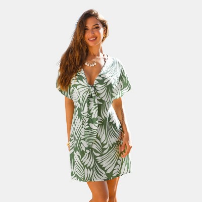 Women's Meadow Mist Tropical Cover-Up Mini Dress - Cupshe