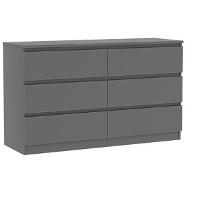 CIPACHO Modern White 6-Drawer Dresser - Roomy Double Dresser for Home - 1 of 4