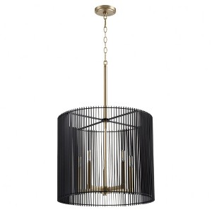 Quorum Lighting Finura 5-Light Pendant, Aged Brass, 21 Width, 18 Height - 1 of 1