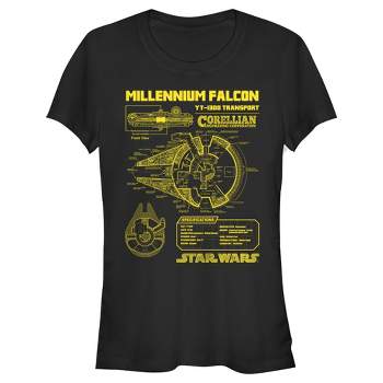 Mens Millennium Falcon Star Wars All Over Graphic T-Shirt - 3XL