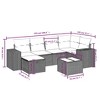 vidaXL 7 Piece Patio Sofa Set with Cushions Black Poly Rattan - 4 of 4