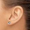 Black Bow Jewelry 7mm (1/4 Inch) Polished Love Knot Post Earrings in 14k White Gold - 4 of 4