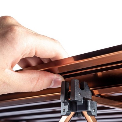 Medium Brown Aluminum Folding Camping Table