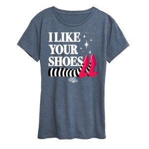 Women's - Wizard of Oz - I Like Your Shoes Ruby Slippers Short Sleeve Graphic T-Shirt - 1 of 4