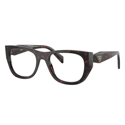 Prada PR A18V 17N1O1 Womens Geometric Eyeglasses Root Tortoise 50mm