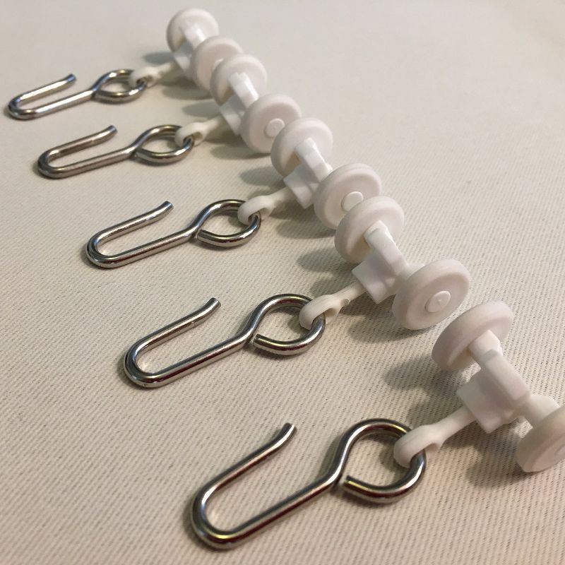 Room Dividers Now Curtain Track Roller Hooks - 20 Pieces, 3 of 7