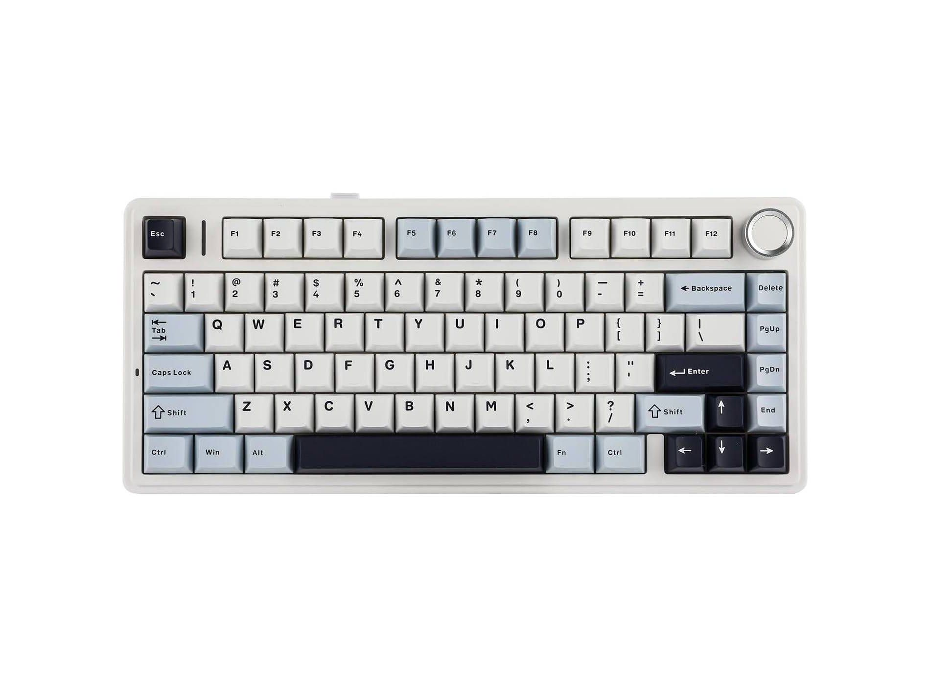 AULA F75 75% Wireless Mechanical Creamy Gaming Keyboard, 4000mAh, Hot Swappable Switches, RGB, Tri-Mode - Blue