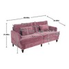 JOYRACER 69" Mid-Century Modern Loveseat Sofa with 2 Pillows, Upholstered 2-Seater Couch for Small Space Living Room Bedroom Reading - 3 of 4