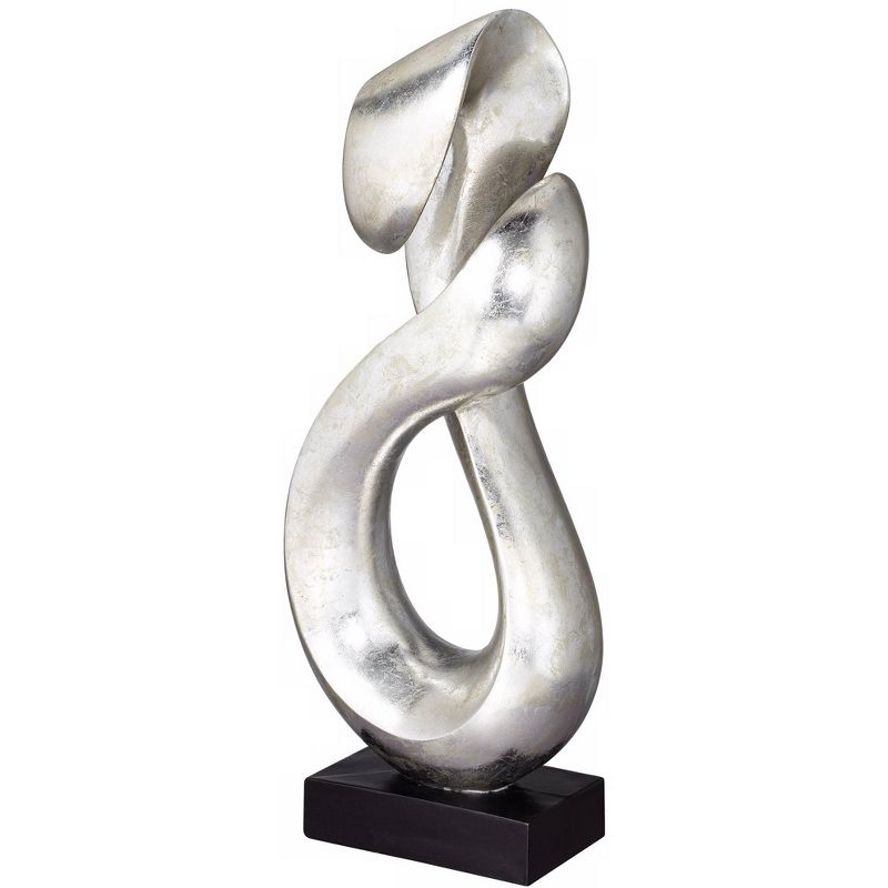 Studio 55D Open Infinity 24 1/2" High Silver Finish Modern Sculpture, 3 of 8