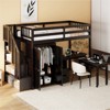 RISOKEYS Twin Size Loft Bed - Bed with Stairs, Bookshelf, Drawers, Desk & Wardrobe, Space-Saving Multifunctional Furniture for Kids & Teens - 3 of 4