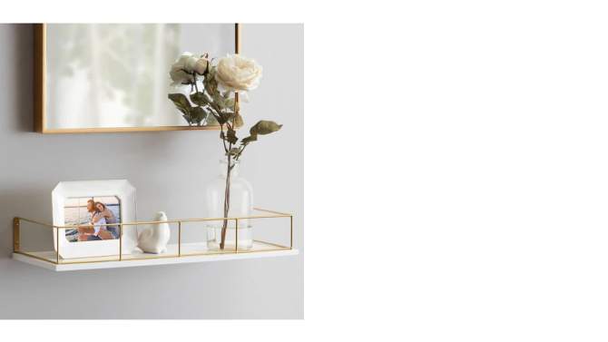 24&#34; x 8&#34; Benbrook Decorative Wall Shelf White - Kate &#38; Laurel All Things Decor, 2 of 6, play video