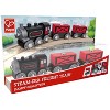 Hape: Steam-Era Freight Train - Red & Black - 3pc Wooden Locomotive Toy,Ages 3+ - 2 of 4