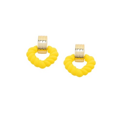 SOHI Women's Yellow Rope Drop Earrings